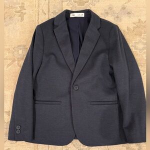 Zara Boys Navy Knit Blazer